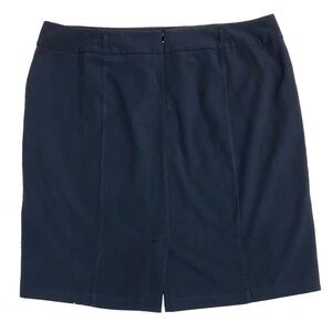 Roz & Ali Black Career Skirt Size 18 Knee Length Back Zip Lined